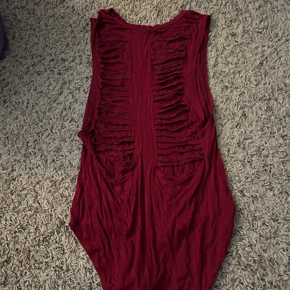 Charlotte Russe red “rebel tour of America” body shit